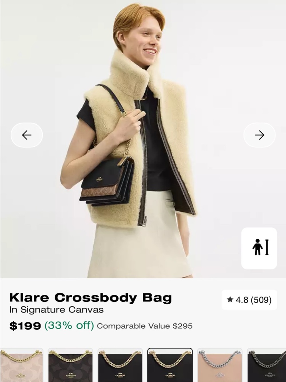 Authentic Coach Klare Crossbody Bag in Black and Signature Tan! NWT - Picture 6 of 6